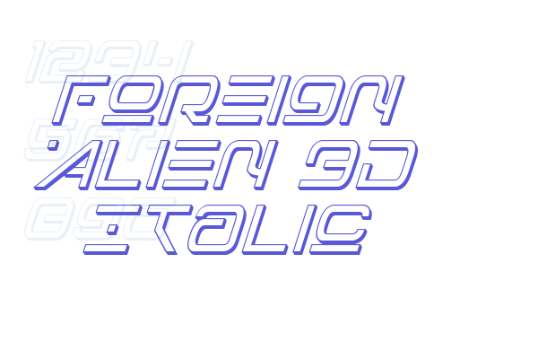 Foreign Alien 3D Italic