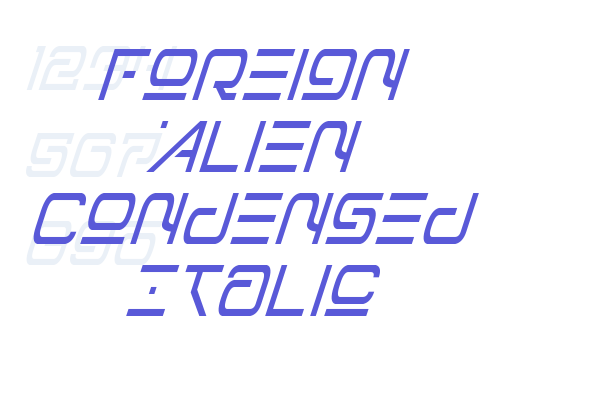 Foreign Alien Condensed Italic