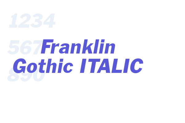 Franklin Gothic ITALIC