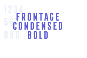 Frontage Condensed Bold Font Free Download Now
