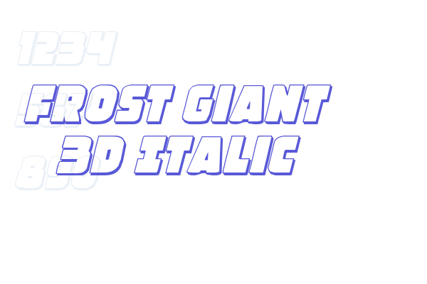 Frost Giant 3D Italic