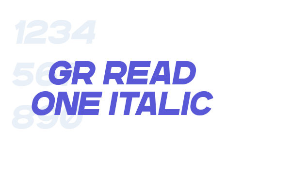 GR Read One Italic