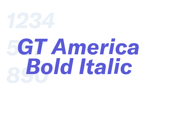 GT America Bold Italic