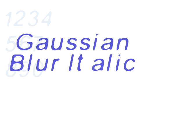 Gaussian Blur Italic