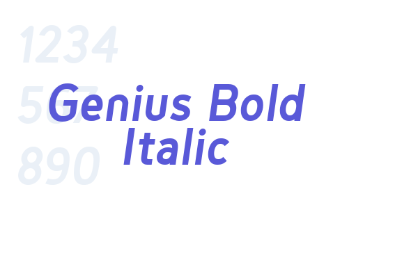 Genius Bold Italic