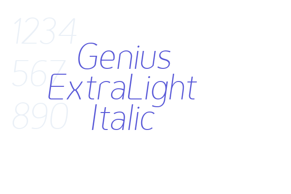 Genius ExtraLight Italic