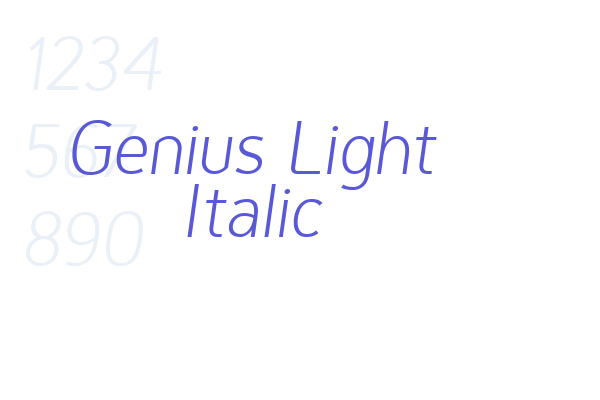 Genius Light Italic