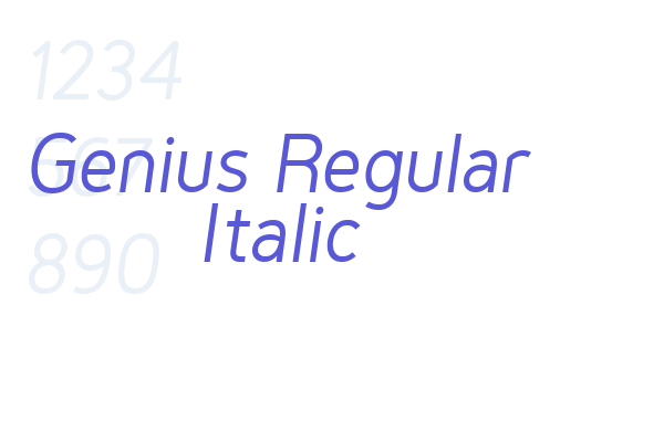 Genius Regular Italic