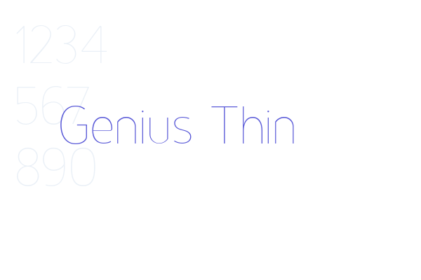 Genius Thin Font Free Download Now