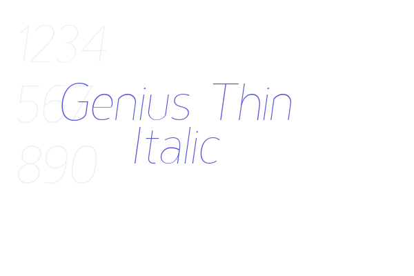 Genius Thin Italic