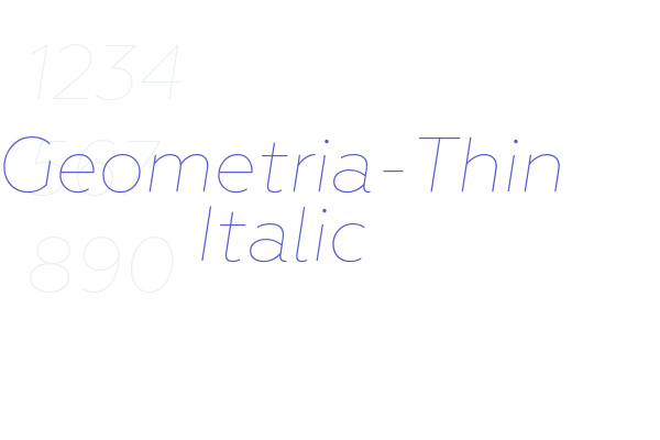 Geometria-Thin Italic - Font Free [ Download Now ]