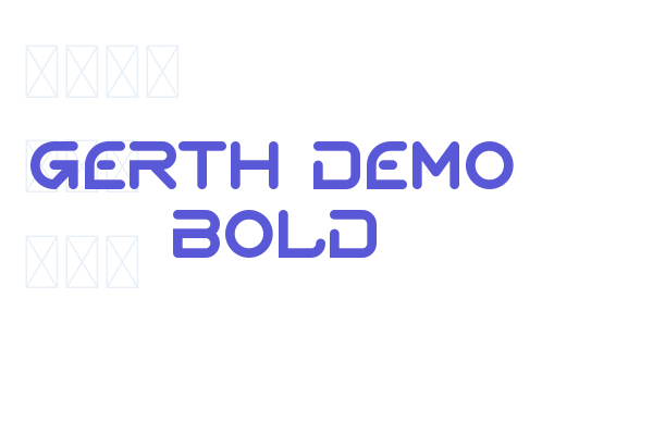 Gerth Demo Bold