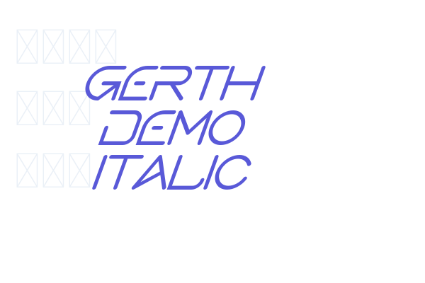 Gerth Demo Italic