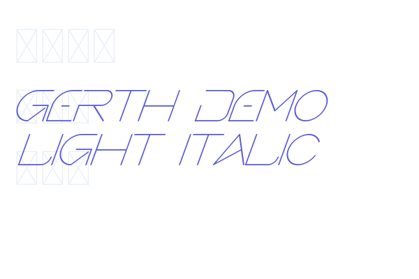 Gerth Demo Light Italic