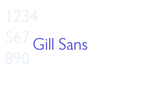 Gill Sans font