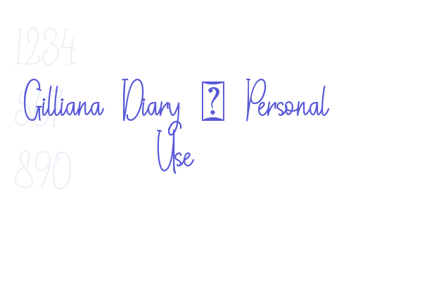 Gilliana Diary – Personal Use