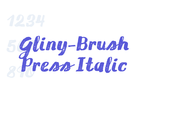 Gliny-Brush Press Italic