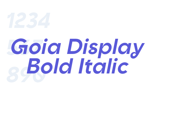 Goia Display Bold Italic