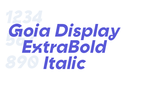 Goia Display ExtraBold Italic