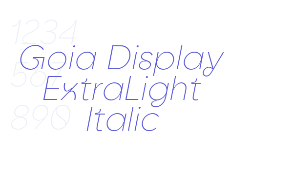 Goia Display ExtraLight Italic