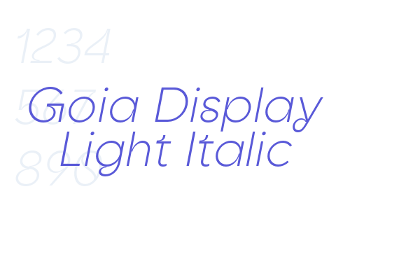 Goia Display Light Italic