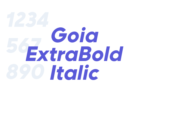 Goia ExtraBold Italic