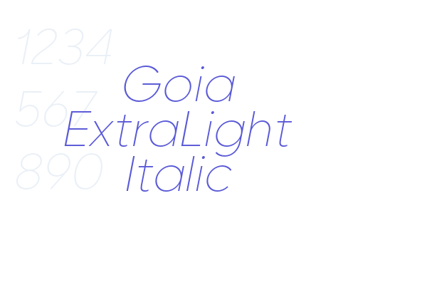 Goia ExtraLight Italic