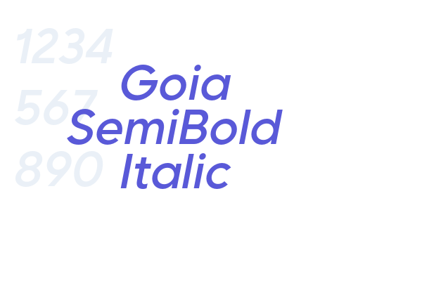 Goia SemiBold Italic