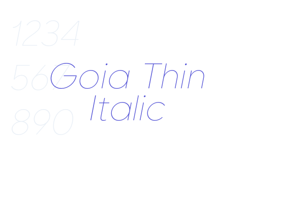 Goia Thin Italic