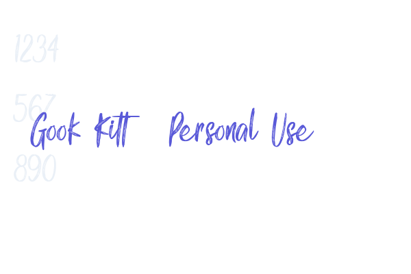 Gook Kitt – Personal Use