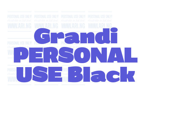 Grandi PERSONAL USE Black