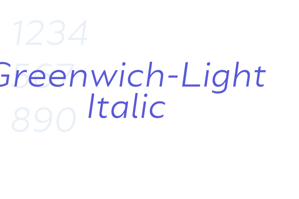 Greenwich-Light Italic