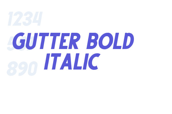 Gutter Bold Italic