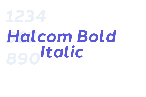 Halcom Bold Italic