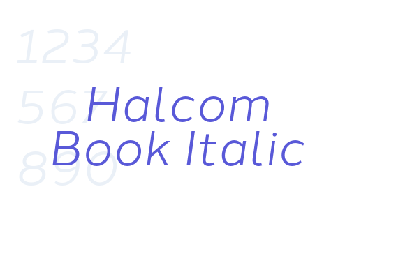 Halcom Book Italic