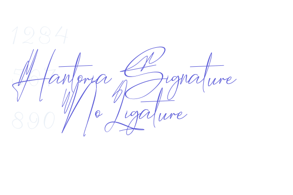 Hantoria Signature NoLigature