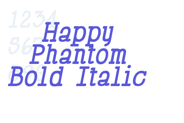 Happy Phantom Bold Italic