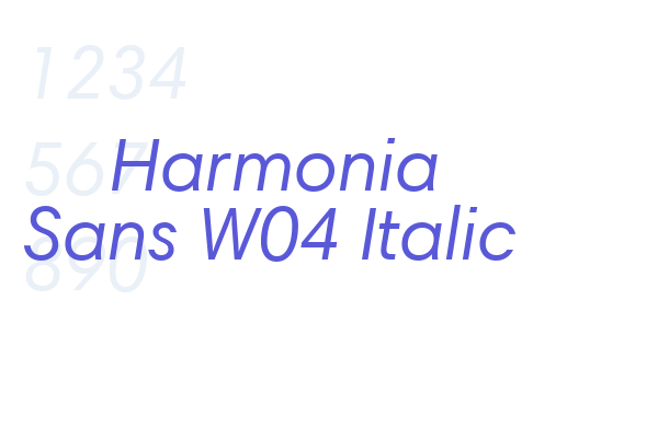 Harmonia Sans W04 Italic