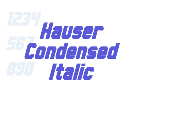 Hauser Condensed Italic