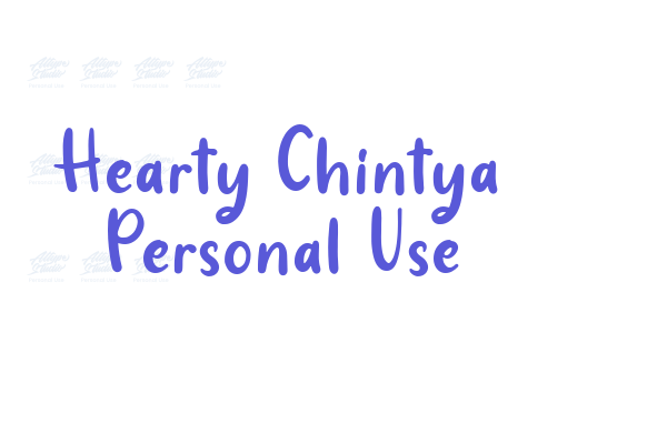 Hearty Chintya Personal Use