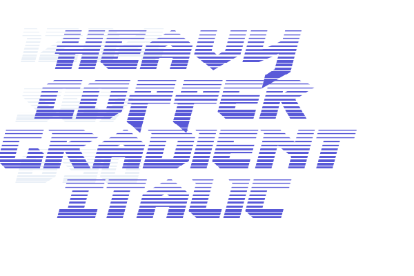 Heavy Copper Gradient Italic