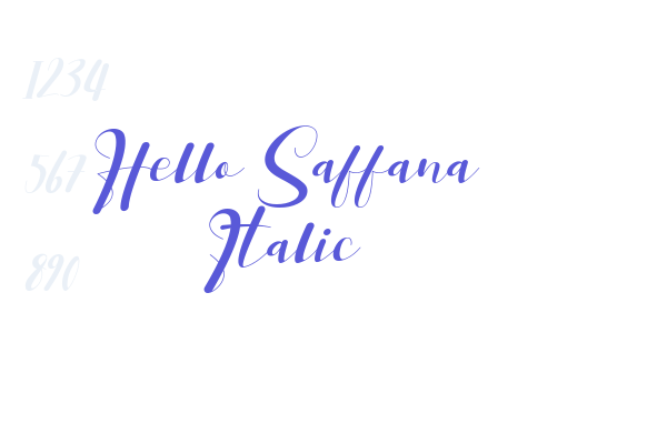 Hello Saffana Italic