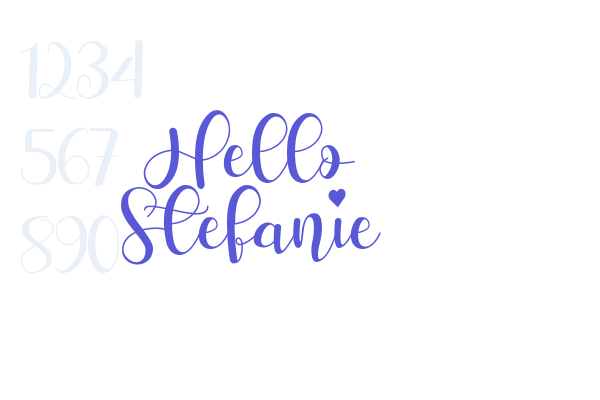 Hello Stefanie