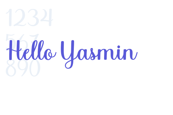 Hello Yasmin