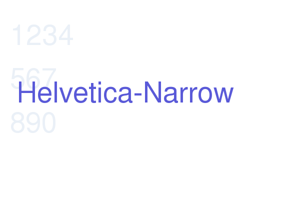 Helvetica-Narrow - Font Free Download