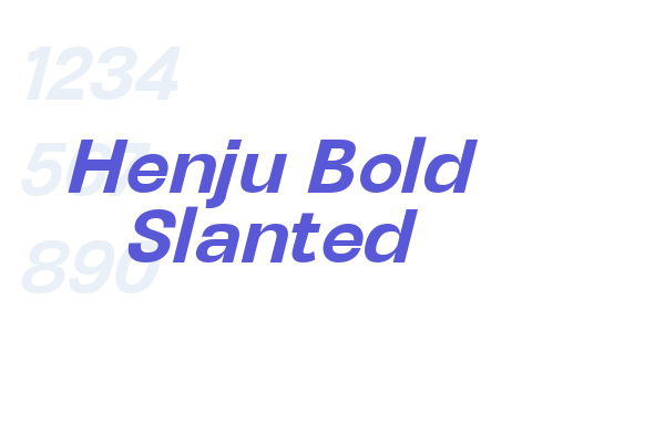 Henju Bold Slanted