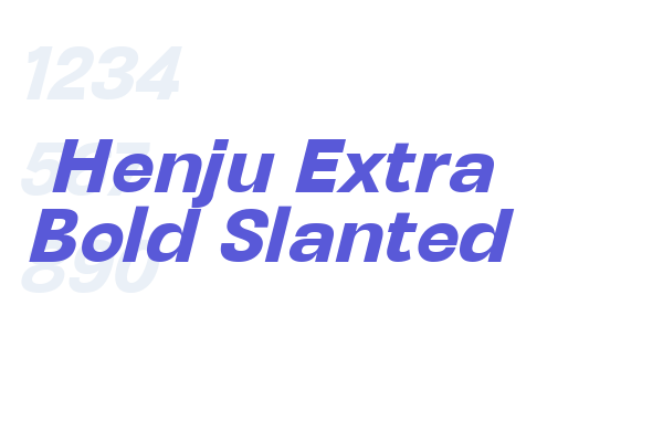 Henju Extra Bold Slanted