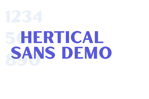 Hertical Sans Demo