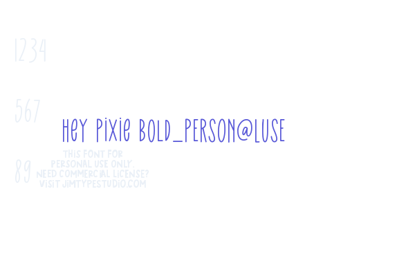 Hey Pixie Bold_PERSONALUSE