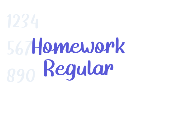 homework regular font download